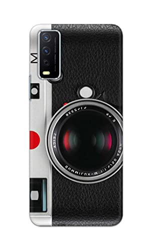 Image of Printed Hard Back Cover Case for Vivo Y12s | Y12s 2021 | Y12G | Y20A | Y20G Back Cover (Vintage Camera) -702