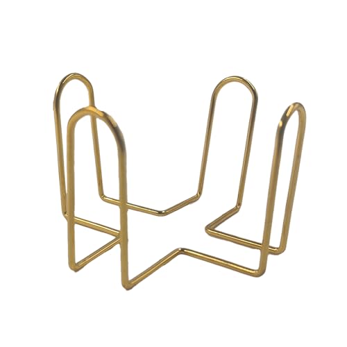pson 4.3 x 2.7 Inch Metal Coaster Holder Coaster Storage Rack for Round and Square Coasters Holds 4 to 7 Coasters(Gold)