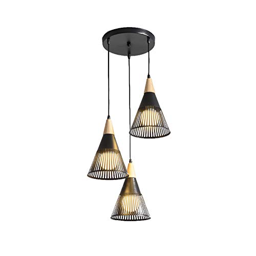 Suspension plafonnier noir à 3 lampes pour illuminer l'îlot central de votre cuisine