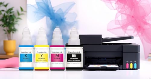 Image of ANG GI 790 Ink Refill for Canon PIXMA G1000, G1010, G1100, G2000, G2002, G2012, G2100, G3000, G3010, G3012, G3100 Printers Ink (Black, Yellow, Cyan, Magenta)