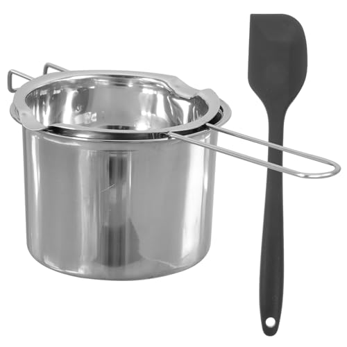NOLITOY Olla Doble Caldera de Acero Inoxidable Fundir Chocolate Mantequilla y Cera Cuenco Pequeño con Mango Antigoteo para Baño María y Repostería Color Aleatorio Color Aleatorio