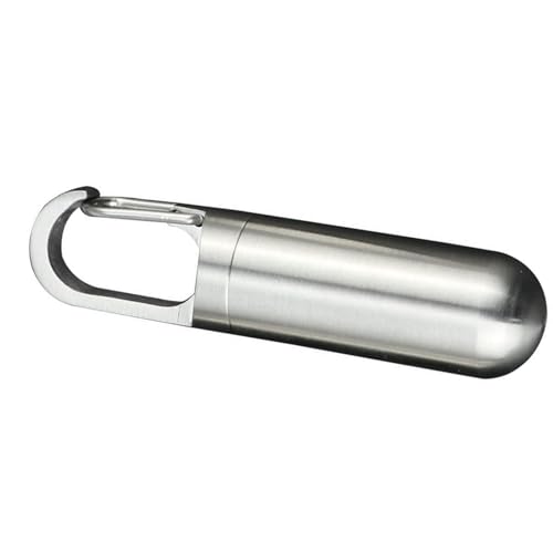 SPYMINNPOO Boîte à pilules en acier inoxydable, étanche, étanche, portable, porte-clés, pilulier, pour les voyages en plein air (mini)