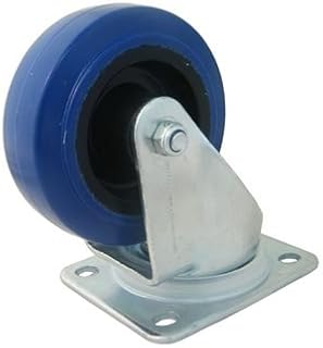 Penn Elcom 100mm Heavy Duty Swivel Castor, with Blue Wheel 200kg / 440lb Load Rating