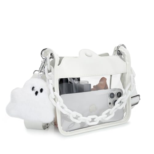 Image of Clear Bag Stadium Approved, Small Crossbody Bag for Concerts Sports Events, Clear Clutch Purses for Women