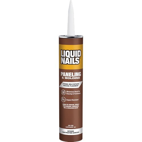 Liquid Nails 10 oz. Paneling &amp; Molding Construction Adhesive (Low VOC), Off White/Tan (Pack of 6)
