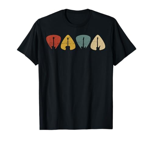 Guitare Guitare Médiator Rétro Vintage T-Shirt