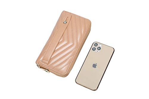 Image of Daisy Rose Dual Zipper Phone Clutch and Wallet for Women - RFID Blocking, PU Vegan Leather Multi-Card Organizer