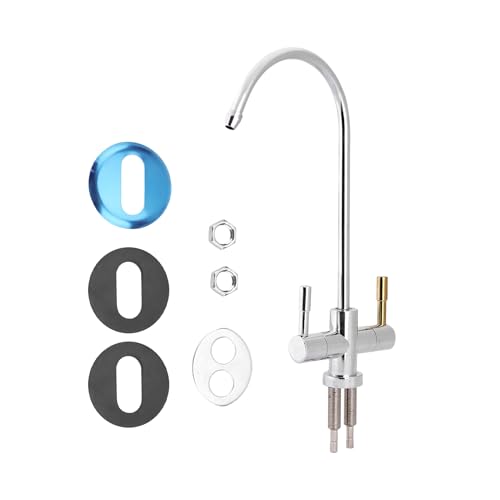 Rubinetto del filtro'acqua, rubinetto depuratore d'acquaa cucina a doppio foro Filtro per acqua potabile calda e fredda Osmosi inversa Rubinetto RO Rubinetto del lavello Distributore d'acqua