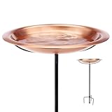 Good Directions Matte Copper Bird Bath on Garden Pole 18"