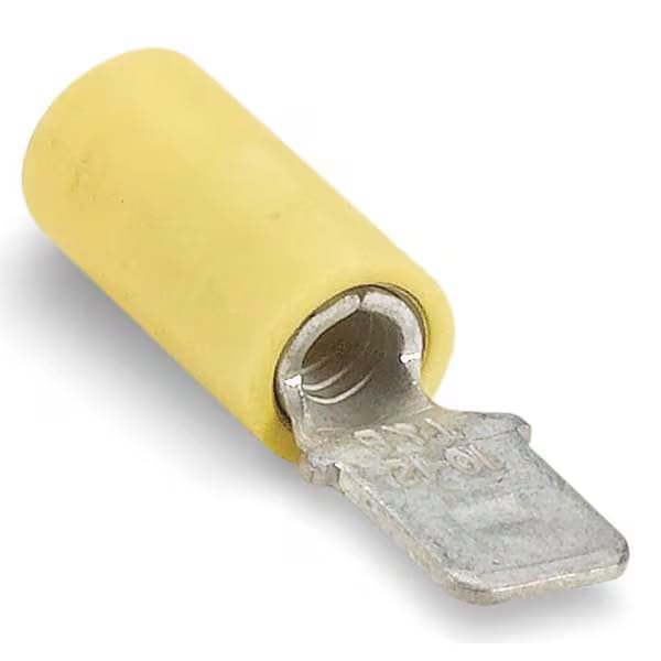 Male Disconnect, Yellow, 16-14AWG, PK50 10RC-250T-A
