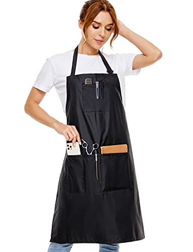 izzycka Hair Stylist Apron - Salon Aprons Pu Waterproof Protective Coated - Bleach Proof Barber...