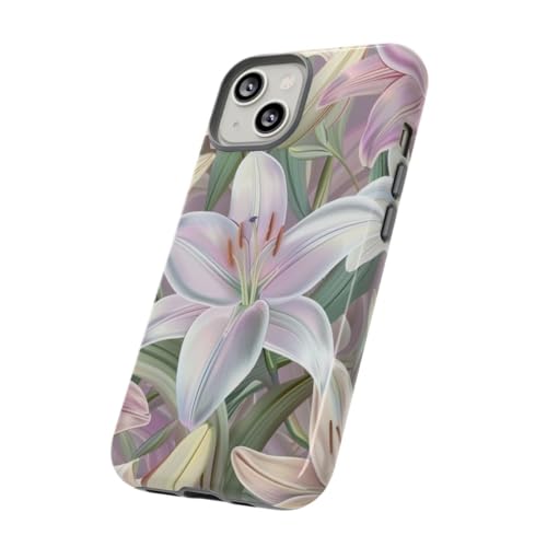 Coque rigide iPhone 14 lys rose pour protéger des chocs avec style