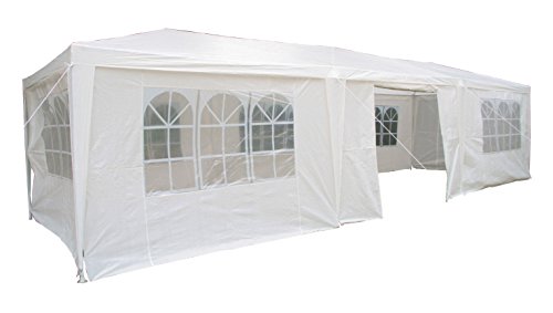 Airwave 3 x 9m Party Tent Gazebo Marquee with 3 x Unique WindBars and Side Panels 120g Waterproof Canopy, Green, 120g
