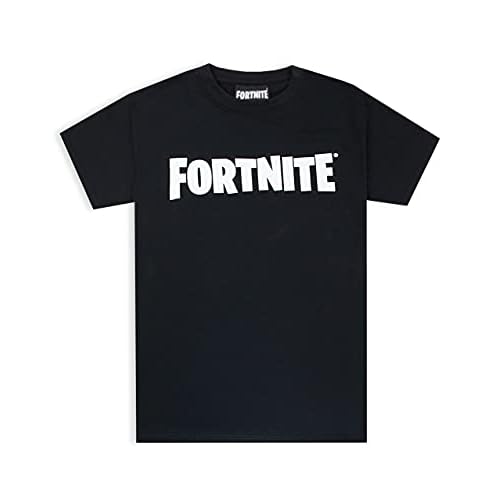 Fortnite Jungen T-Shirt Battle Royale Kinder Schwarze Kurzarm Top 9-11 Jahre