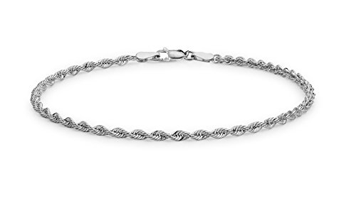 Preisvergleich Produktbild Tuscany Silver Zopfkette Armband Sterling Silber Diamant-geschnitten 19cm / 7.5'