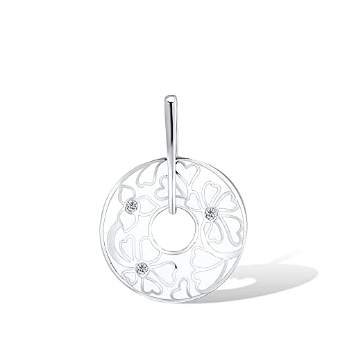 Pendentif pour femmes fleur blanche idéal pour accessoiriser un collier en soirée