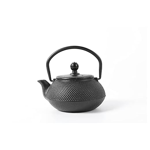 HAWOK Cast Iron Teapot with Stainless Steel Infuser (600ml/20oz)