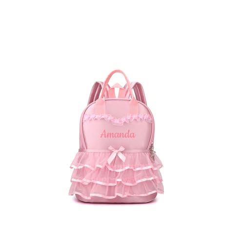 Sac à dos de ballet pour sac personnalisé rose en taille M pour la danse et gym