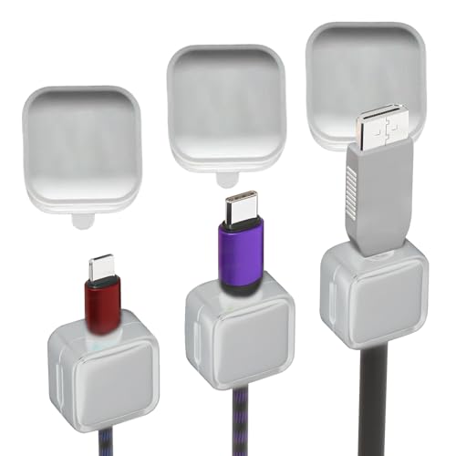 Magnetischer Kabel-Clip-Organizer, 6-fache Kabelführung unter dem Schreibtisch, wiederverwendbar, Kabelmanagement unter dem Tisch, für ordentliche Organisation von Kabeln