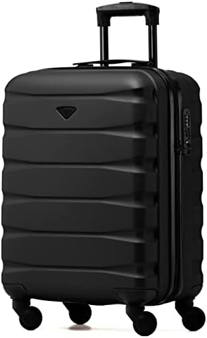 Flight Knight Leichte 4-Rad-ABS-Hartschalenkoffer Handgepack, zugelassen fur uber 35 Fluggesellschaften, einschließlich British Airways, easyJet und maximale Große fur Lufthansa 55