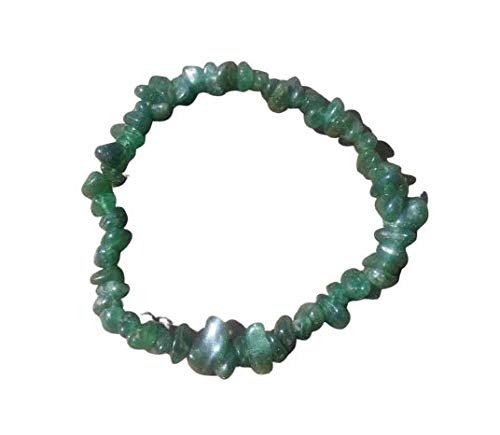 [A&S Crystals] JADE Natural Stone Gemstone Stretchy Chip Bracelet