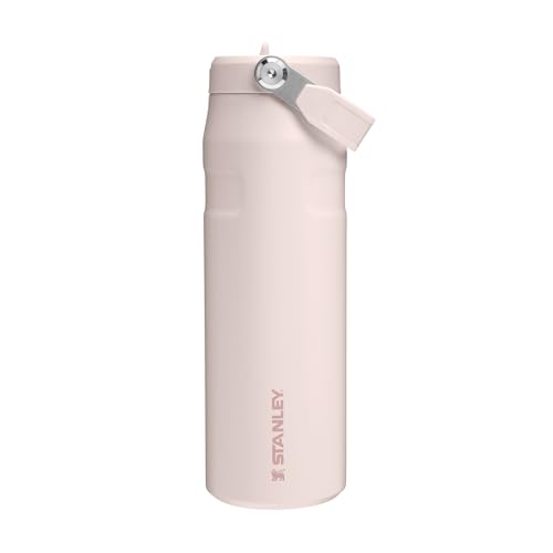 Stanley Flip Straw 2.0 Botella Agua Acero Inoxidable Con Pajita 0.7L - 10 Horas Fría - 2 Días Helada - Acero Inoxidable - Sin BPA - Antifugas - Apta Para Lavavajillas - Rose Quartz