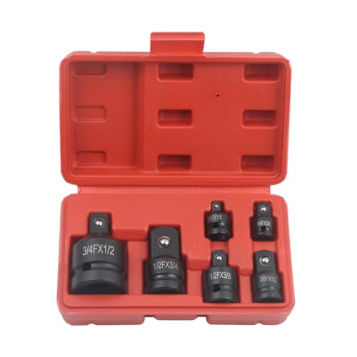 Gacqpli Juego de adaptadores de llave de tubo, reductor de accionamiento, juego de conversión, juego de 6 adaptadores de carraca para instalación eléctrica, procesamiento de madera, automotriz