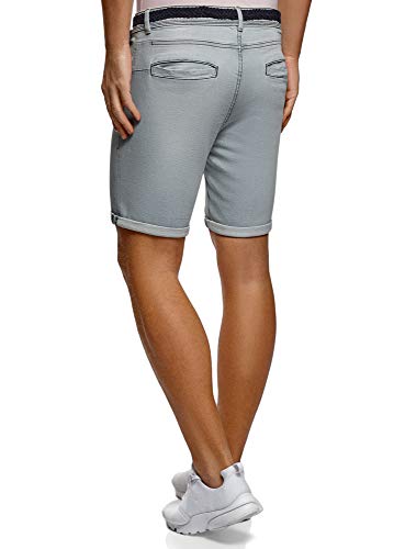 Oodji Ultra Uomo Pantaloncini in Jeans con Cintura...