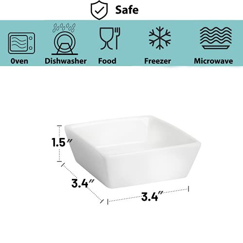 Btat- Ramekins 4 Oz Square, Set Of 8 Ramekins For Baking, Creme Brulee Dishes, Souffle Cups, Flan Pan, Sauce Cups, Custard Cups, Pudding Cups, Desert Bowls, Dipping Bowls, Baking Bowls, Small Ramekins #TOP4