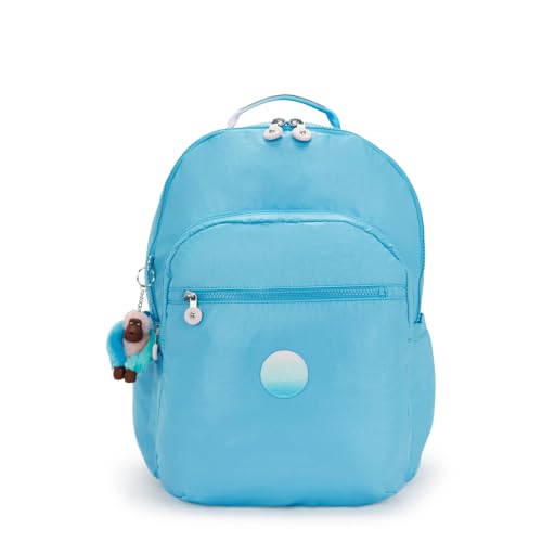 Kipling Seoul Mochila, para notebook de 17”, extragrande, azul-oceano metalizado