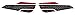 BIKE-label Paraserbatoio laterale 3d rosso nero Adesivi per serbatoio moto Compatibile per Kawasaki Z900 800672-VA