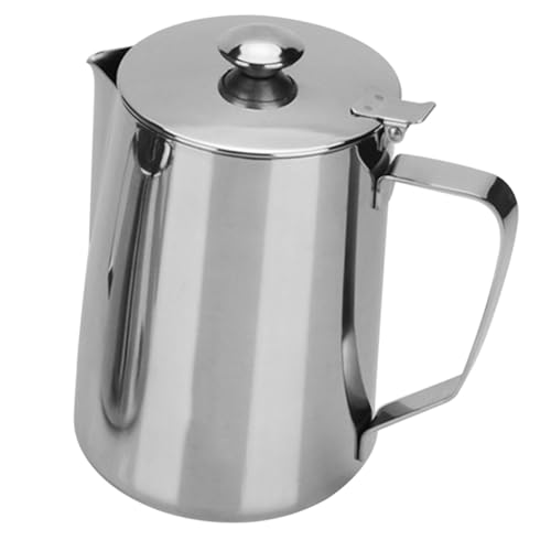 ERINGOGO ステンレス製ミルクピッチャー ミルク泡立て器 エスプレッソ用ラテアートカップ 軽量耐錆加工 カフェ 家用