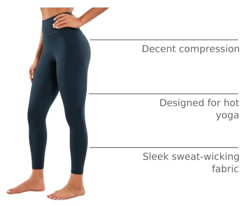 Image of CRZ YOGA Naked Feeling Leggings 25'' | Sleek, Decent Compression, Yoga, Hidden Waistband Pocket, for Women