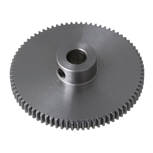 Bevel Gear Pinion Hardware Mechanical 41x10x6MM Silver 80 Teeth Motor Metal Steel Gear Wheel 0.5 Modulus Top Screws 6mm Hole Diameter