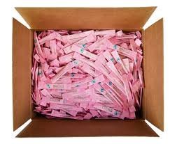 ECOStick Pink Saccharin Sweetener Packet Sticks, 0.5 Gram -- 3000 per case
