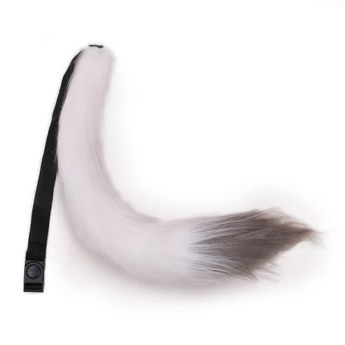 Fox Tail,Faux Fur Fox Tail Fancy Dress Halloween Cosplay Adjustable Furry Fox Tail Costume for Adult,Party