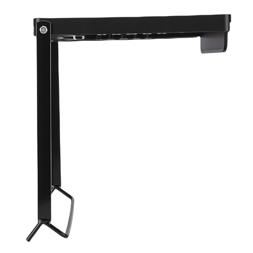 Plataforma de escalera plegable con estante multiusos de hierro para hogar y oficina 6