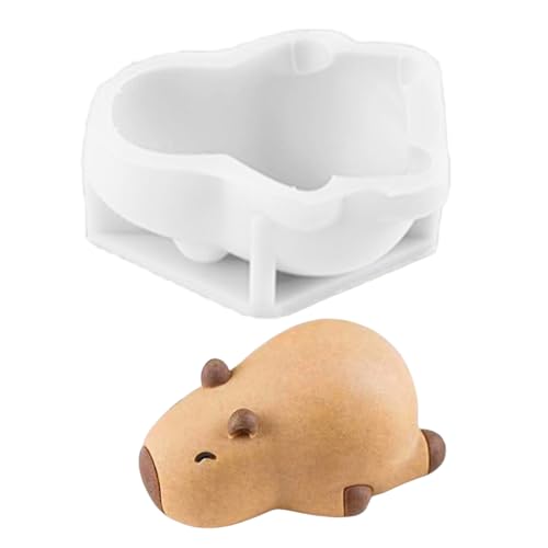 Moldes de silicona, moldes de silicona Capybara para alimentos, herramienta antiadherente para hacer magdalenas, gelatina, postre, pudín, arcilla, pastel, jabón, decoración de cupcakes