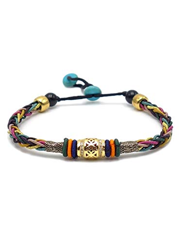 Preisvergleich Produktbild BENAVA Tibetisches Armband Edles Tibet Glücksarmband Bunt Freundschaftsarmband Buddhistischer Schmuck