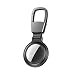 Produktbild EXPE Airtag Case Schutzhülle Magnetisch Metall Tracker Schutz Aluminium Hülle Schlüsselanhänger Karabiner Leder GPS Anti-Lost Anhänger Zubehör (Black)