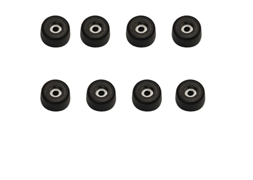 Image of Penn Elcom Small Black Bold Rubber Feet with Steel Washer - Set of 8 | Heavy-Duty Rubber Bumper Pads for Electronics, Furniture & AV Gear (O - 25.4mm, H - 15mm)