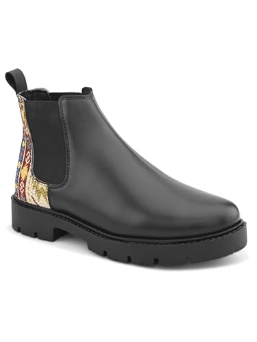Image of Big Fox Printed Mid Top Chelsea Boots For Woman