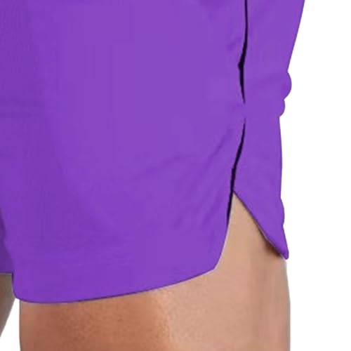DGHM-JLMY Men's Running Workout Gym Shorts Summer Casual 3" Beach Shorts Drawstring Square Leg Shorts with Pockets4