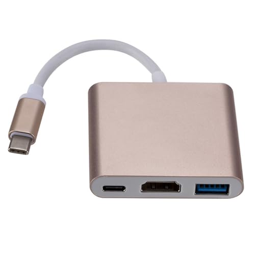 Periféricos, Personal Computer YOU ER MEI Adaptador USB C a HDMI, 3 en 1 Adaptador Tipo C Multipuerto USB C Hub con Salida HDMI 4K, Puerto USB 3.0 y Puerto de Carga USB-C Nuevo Mac...