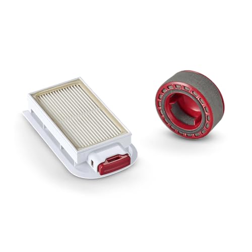 SEVERIN Allergiefilter & Motorfilter für HV 7166, Abluftfilter sorgt für eine Filtration von 99,5 Prozent aller Allergene und Feinstaubpartikel, Anthrazit/Rot, ZB 7225