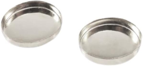 Manufacturer - 10 pcs - Oval (10x8mm) Sterling Silver 925 Bezel Cup (2mm) Depth - Made in Israel (No Loop)