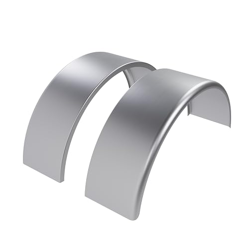 Image of KUAFU 14 inch-16 inch Round Trailer Fenders Single Axle and Fender 32 inch x 9 inch x 14 inch | Steel; Compatible with Car Haul; Cargo Trailer Utility Landscape Trailer 2 Pcs