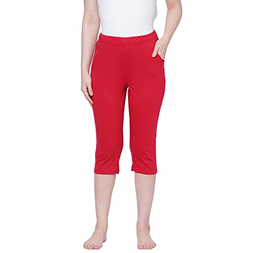 Image of Sweet Dreams Women's Cotton Solid Capri Pack of 1