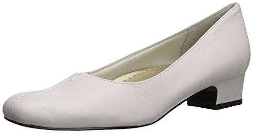 Trotters Womens Doris Pump, White, 8 Wide Us #TOP21