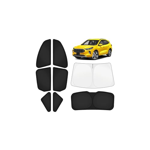 Image of KUST Car Window Shades for Ford Escape 2020-2025 2026 Windshield Sun Shade Side Window Cover UV Block Privacy Protection Accessories for Camping Blackout Rear Back Full Set 8PCS